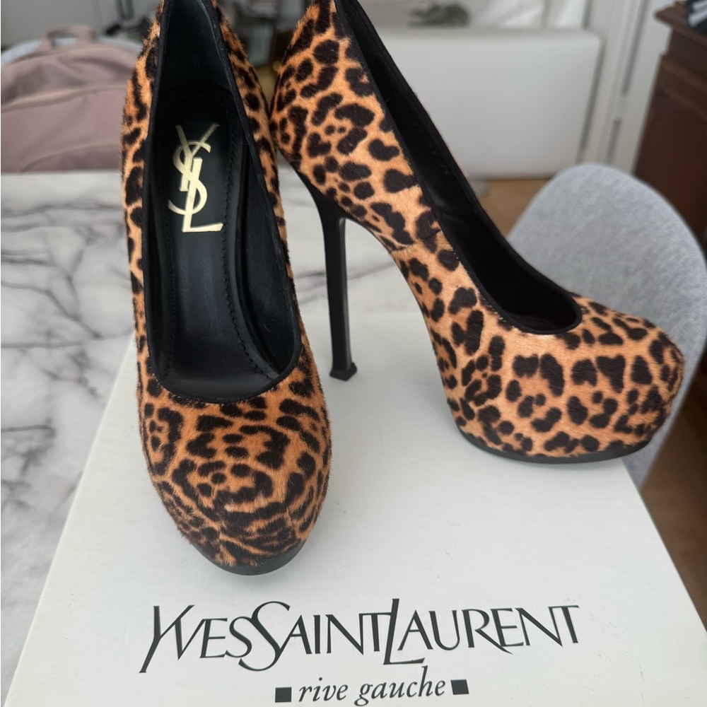 Yves Saint Laurent Animal Print Heels